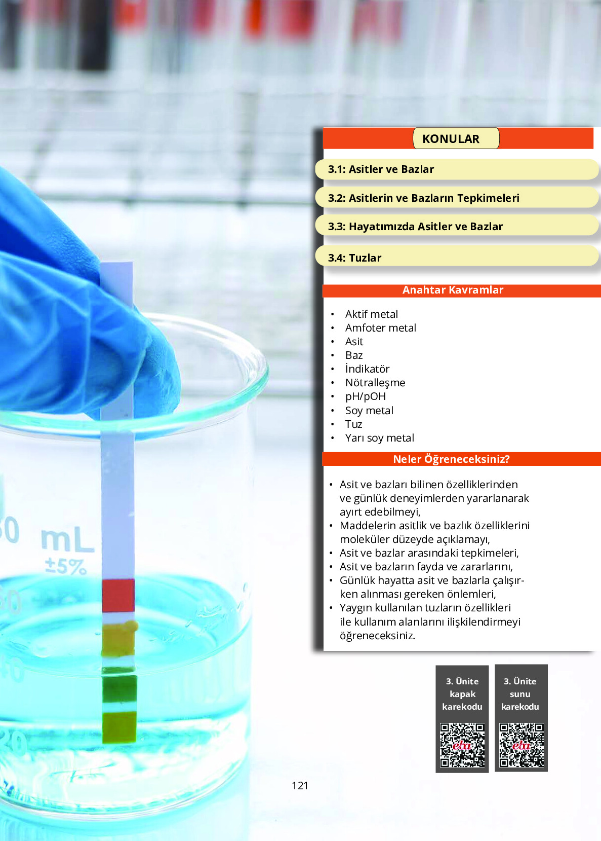 10. Sınıf Meb Yayınları Fen Lisesi Kimya Ders Kitabı Sayfa 121 Cevapları
