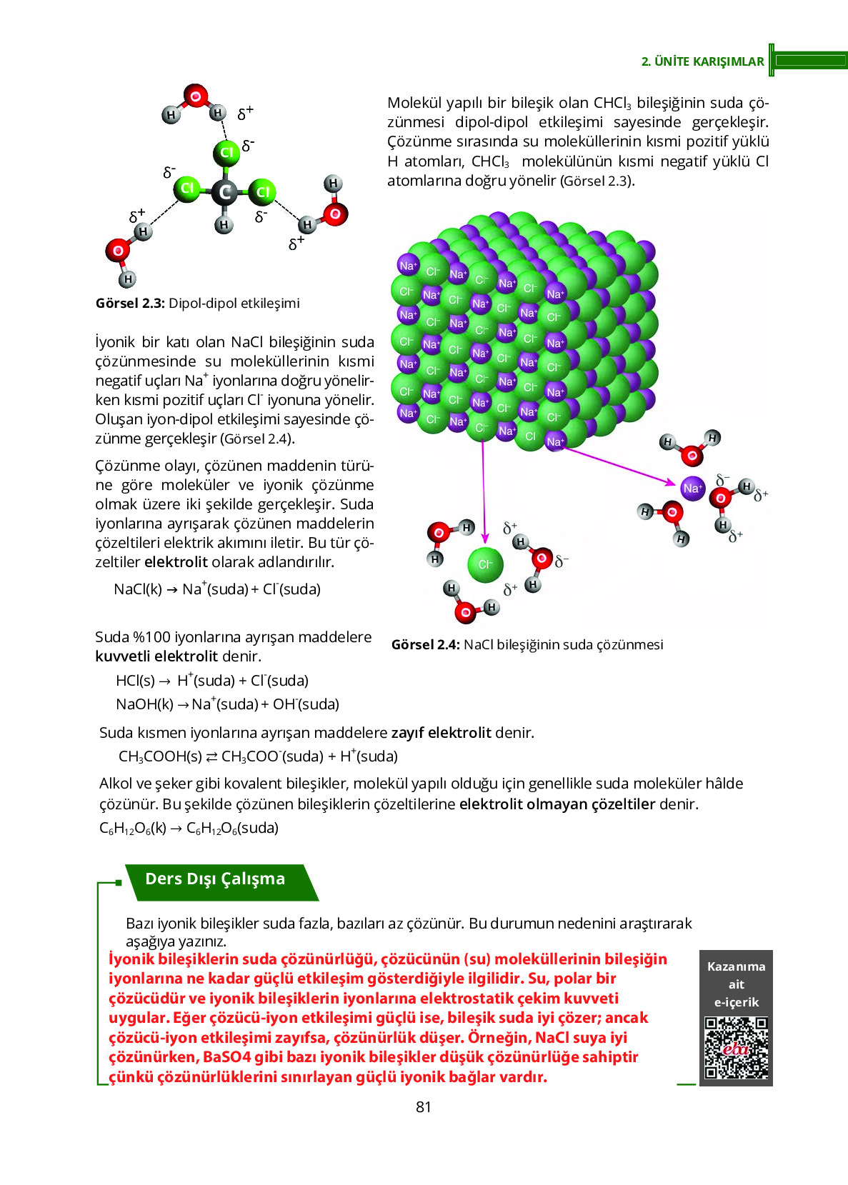 10. Sınıf Meb Yayınları Fen Lisesi Kimya Ders Kitabı Sayfa 81 Cevapları