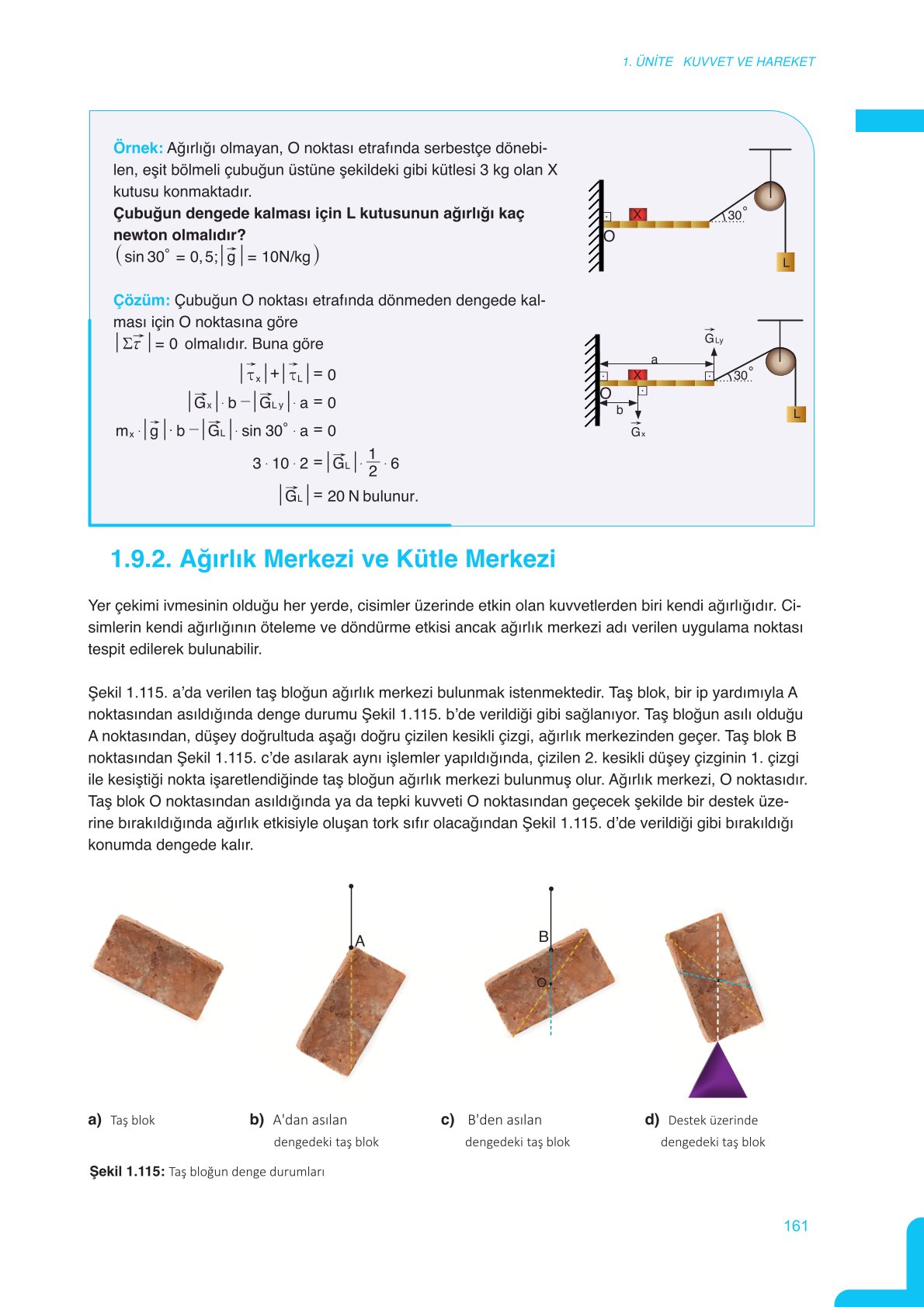 11. Sınıf Meb Yayınları Fen Lisesi Fizik Ders Kitabı Sayfa 161 Cevapları 11. Sınıf Meb Yayınları Fen Lisesi Fizik Ders Kitabı Sayfa 161 Cevapları