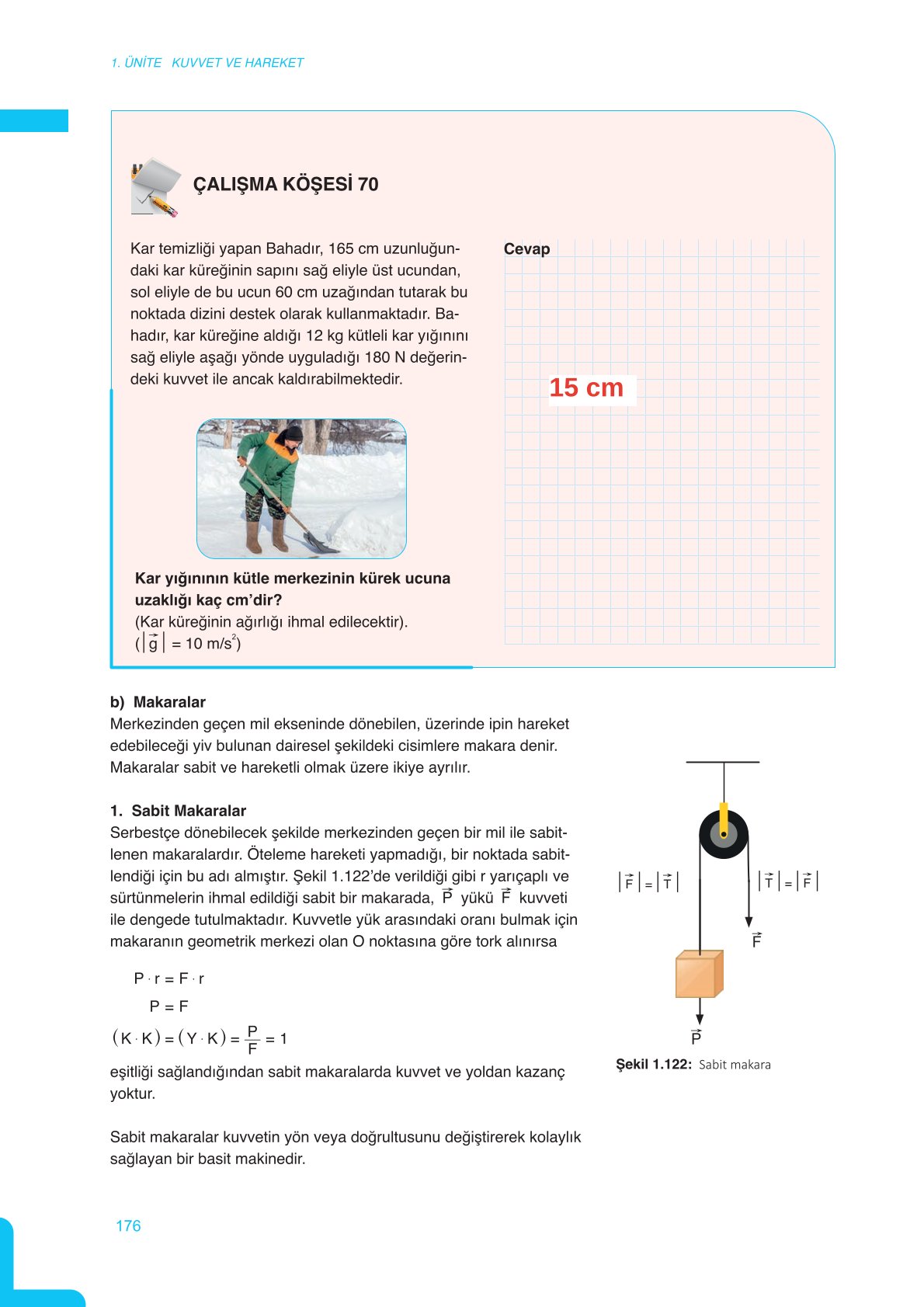 11. Sınıf Meb Yayınları Fen Lisesi Fizik Ders Kitabı Sayfa 176 Cevapları 11. Sınıf Meb Yayınları Fen Lisesi Fizik Ders Kitabı Sayfa 176 Cevapları