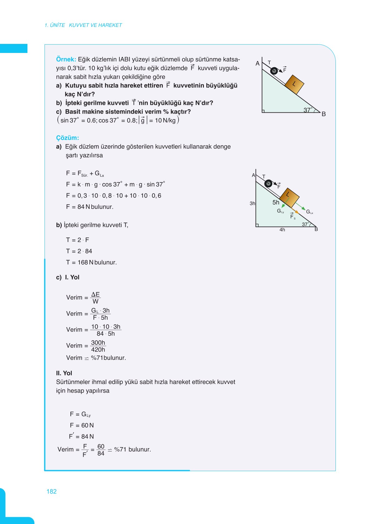 11. Sınıf Meb Yayınları Fen Lisesi Fizik Ders Kitabı Sayfa 182 Cevapları 11. Sınıf Meb Yayınları Fen Lisesi Fizik Ders Kitabı Sayfa 182 Cevapları