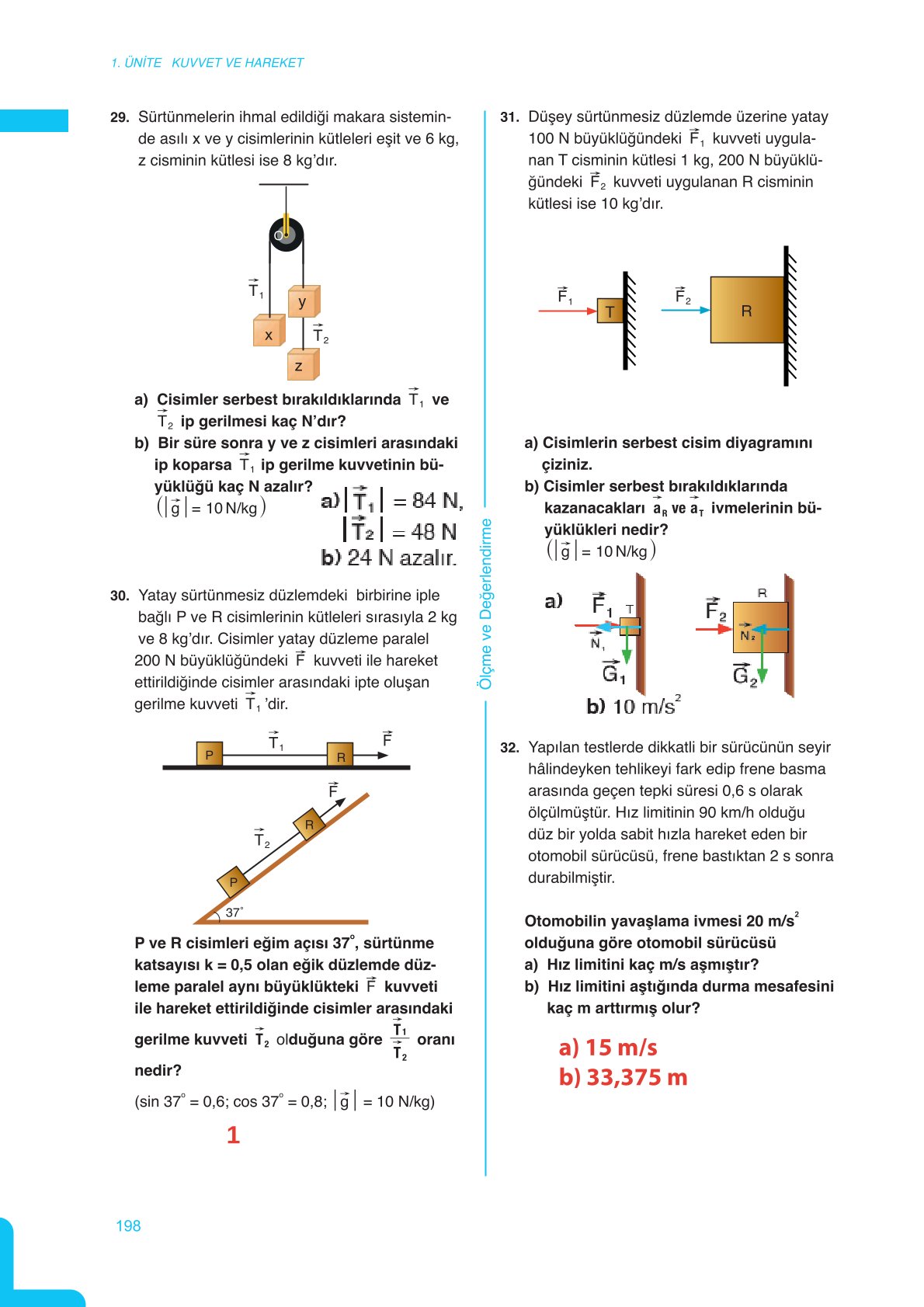 11. Sınıf Meb Yayınları Fen Lisesi Fizik Ders Kitabı Sayfa 198 Cevapları 11. Sınıf Meb Yayınları Fen Lisesi Fizik Ders Kitabı Sayfa 198 Cevapları