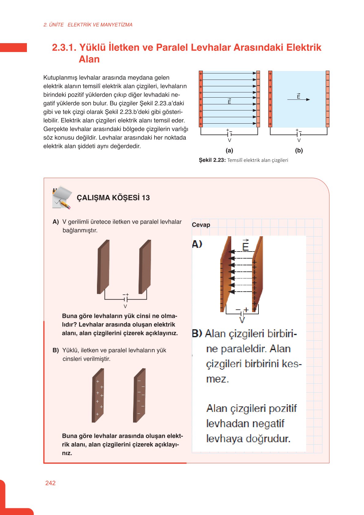 11. Sınıf Meb Yayınları Fen Lisesi Fizik Ders Kitabı Sayfa 242 Cevapları 11. Sınıf Meb Yayınları Fen Lisesi Fizik Ders Kitabı Sayfa 242 Cevapları