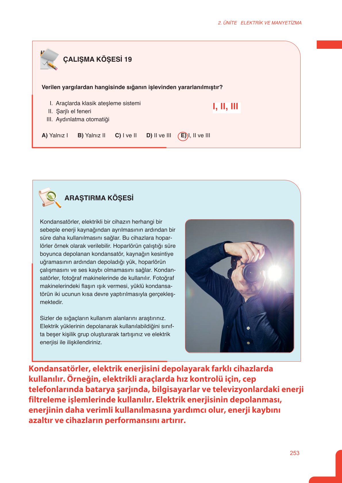 11. Sınıf Meb Yayınları Fen Lisesi Fizik Ders Kitabı Sayfa 253 Cevapları 11. Sınıf Meb Yayınları Fen Lisesi Fizik Ders Kitabı Sayfa 253 Cevapları