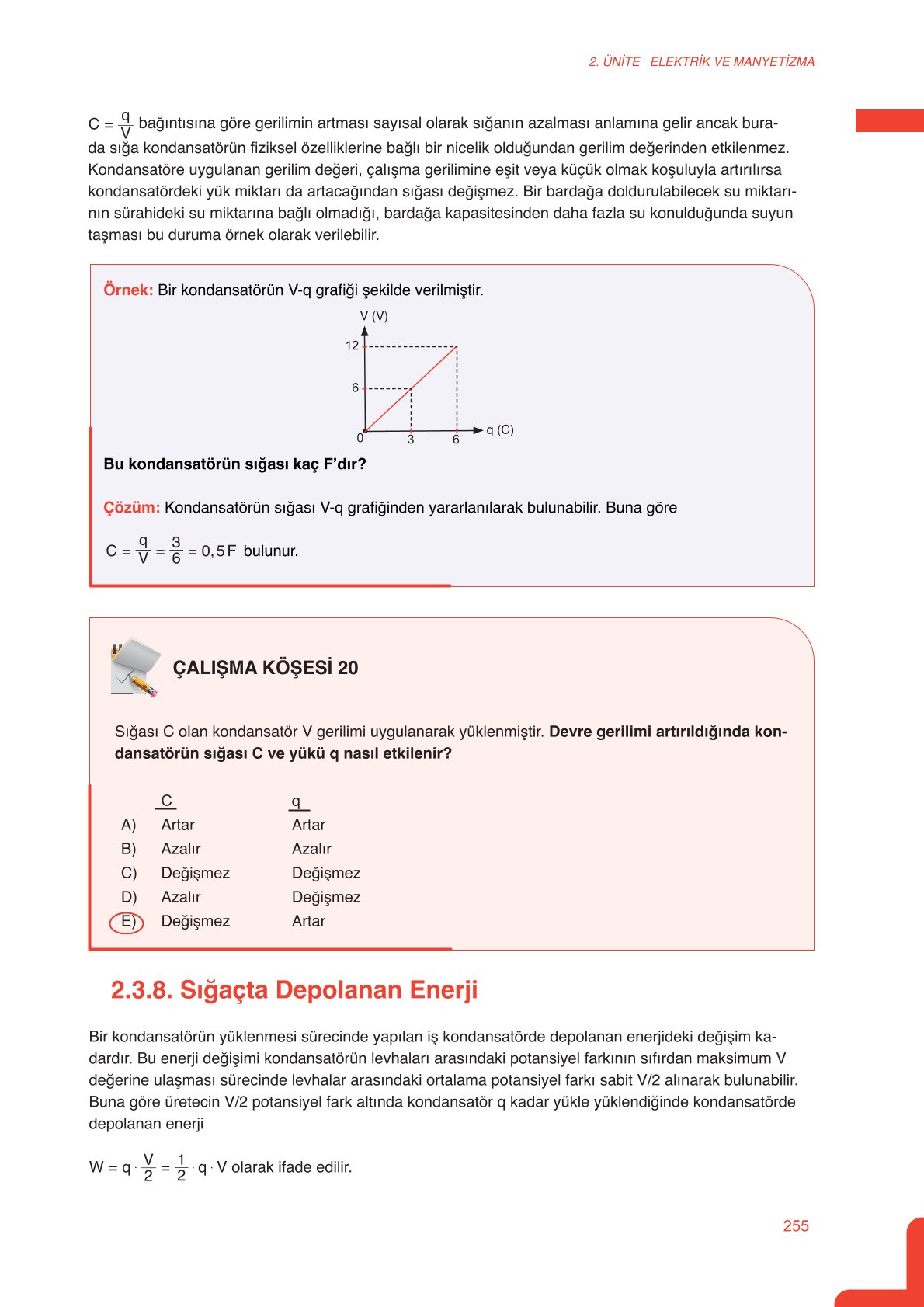 11. Sınıf Meb Yayınları Fen Lisesi Fizik Ders Kitabı Sayfa 255 Cevapları 11. Sınıf Meb Yayınları Fen Lisesi Fizik Ders Kitabı Sayfa 255 Cevapları