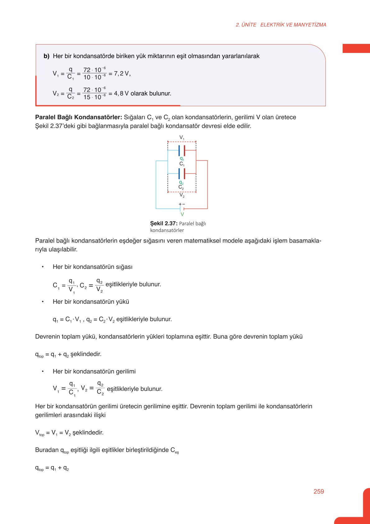 11. Sınıf Meb Yayınları Fen Lisesi Fizik Ders Kitabı Sayfa 259 Cevapları 11. Sınıf Meb Yayınları Fen Lisesi Fizik Ders Kitabı Sayfa 259 Cevapları