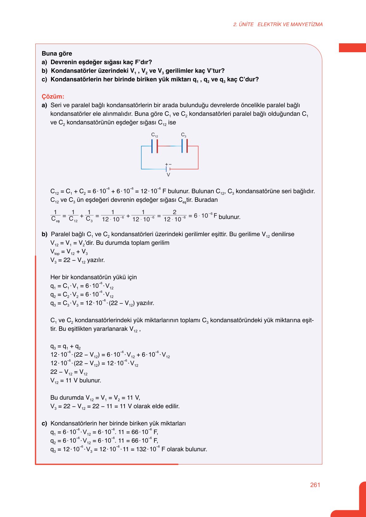 11. Sınıf Meb Yayınları Fen Lisesi Fizik Ders Kitabı Sayfa 261 Cevapları 11. Sınıf Meb Yayınları Fen Lisesi Fizik Ders Kitabı Sayfa 261 Cevapları