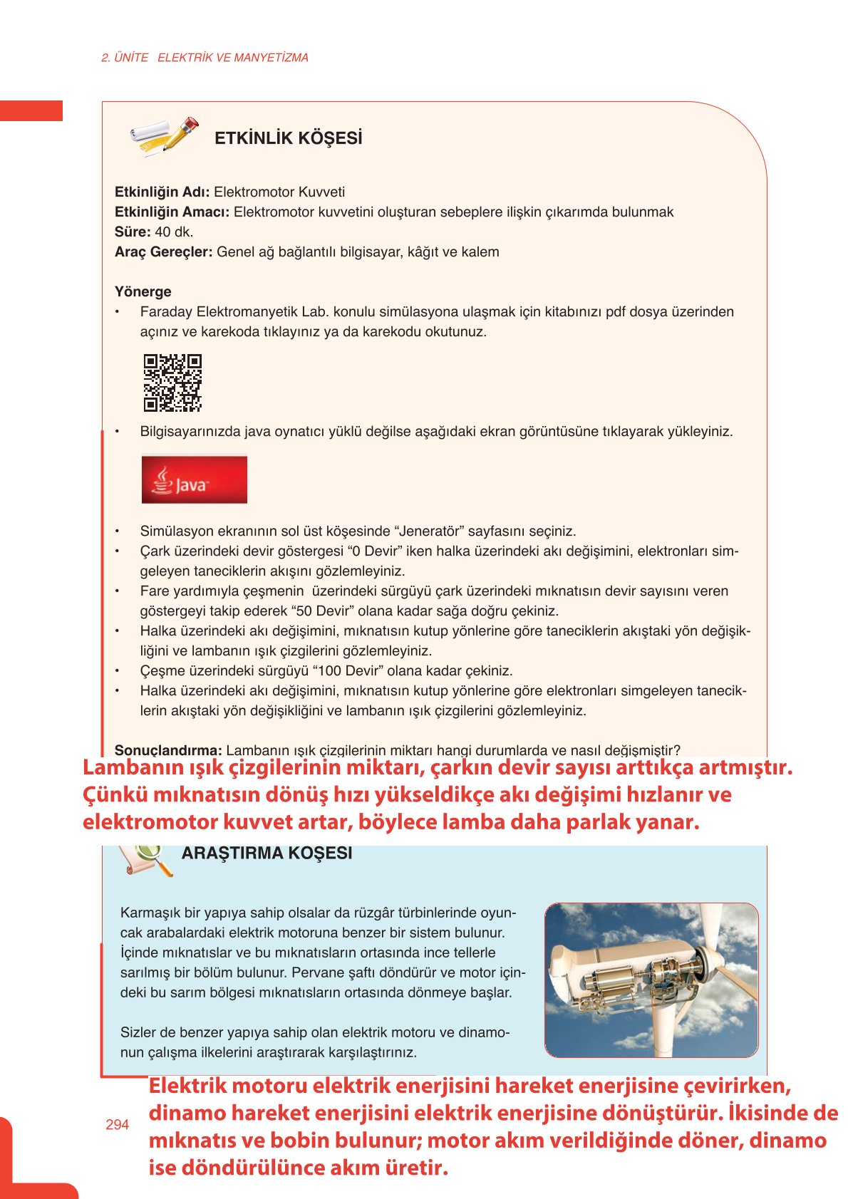 11. Sınıf Meb Yayınları Fen Lisesi Fizik Ders Kitabı Sayfa 294 Cevapları 11. Sınıf Meb Yayınları Fen Lisesi Fizik Ders Kitabı Sayfa 294 Cevapları