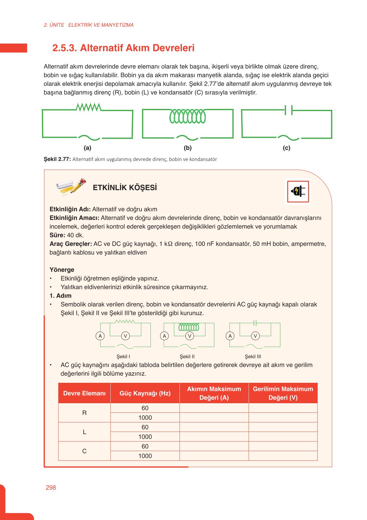 11. Sınıf Meb Yayınları Fen Lisesi Fizik Ders Kitabı Sayfa 298 Cevapları 11. Sınıf Meb Yayınları Fen Lisesi Fizik Ders Kitabı Sayfa 298 Cevapları