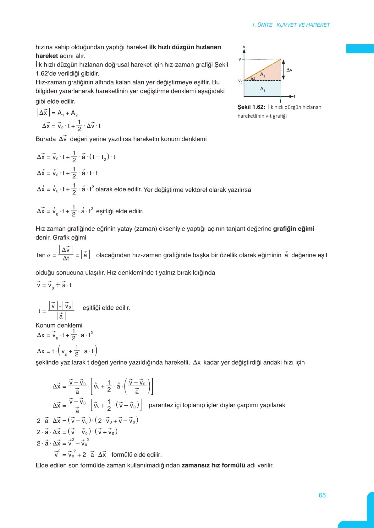 11. Sınıf Meb Yayınları Fen Lisesi Fizik Ders Kitabı Sayfa 65 Cevapları