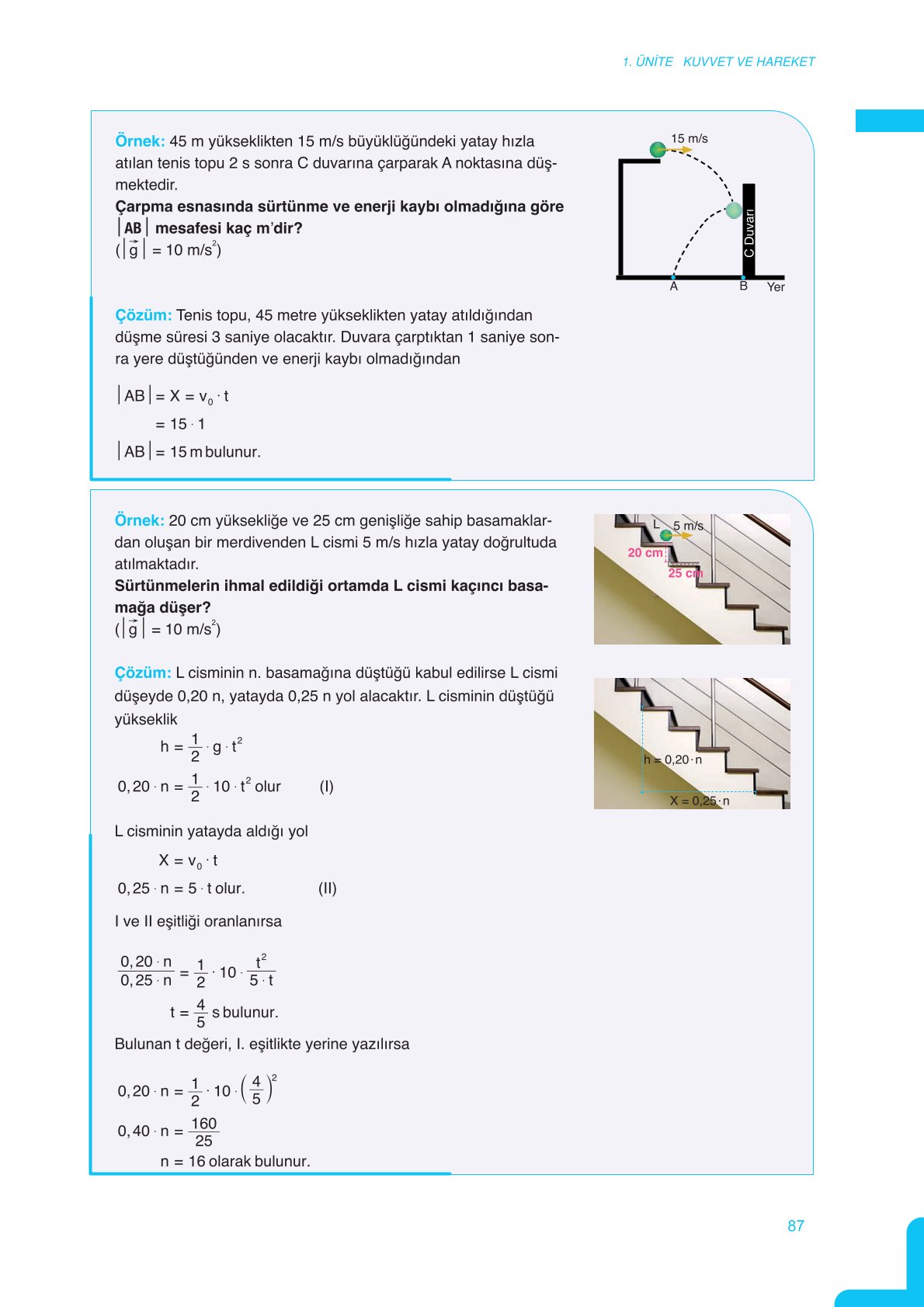 11. Sınıf Meb Yayınları Fen Lisesi Fizik Ders Kitabı Sayfa 87 Cevapları 11. Sınıf Meb Yayınları Fen Lisesi Fizik Ders Kitabı Sayfa 87 Cevapları