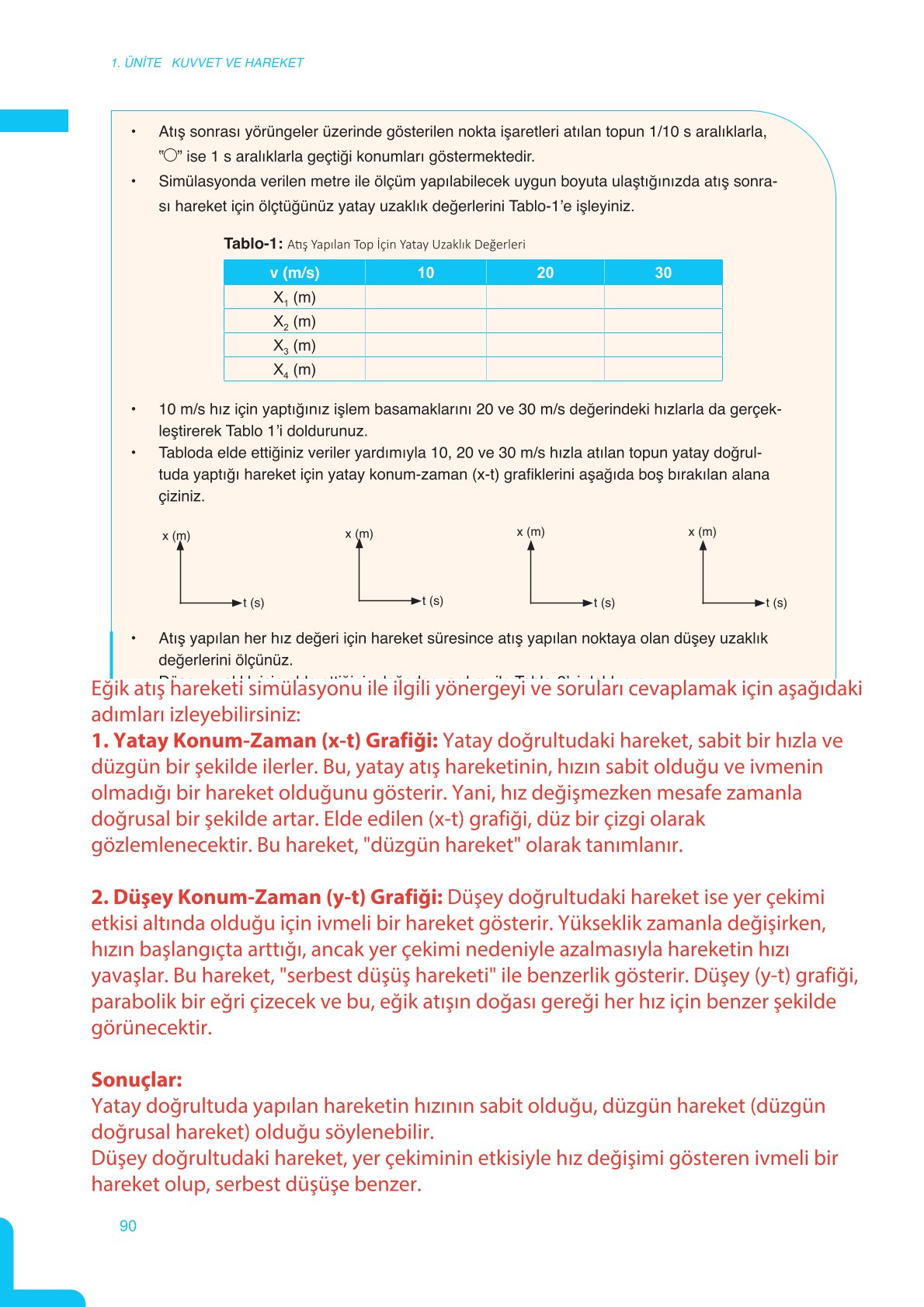 11. Sınıf Meb Yayınları Fen Lisesi Fizik Ders Kitabı Sayfa 90 Cevapları 11. Sınıf Meb Yayınları Fen Lisesi Fizik Ders Kitabı Sayfa 90 Cevapları