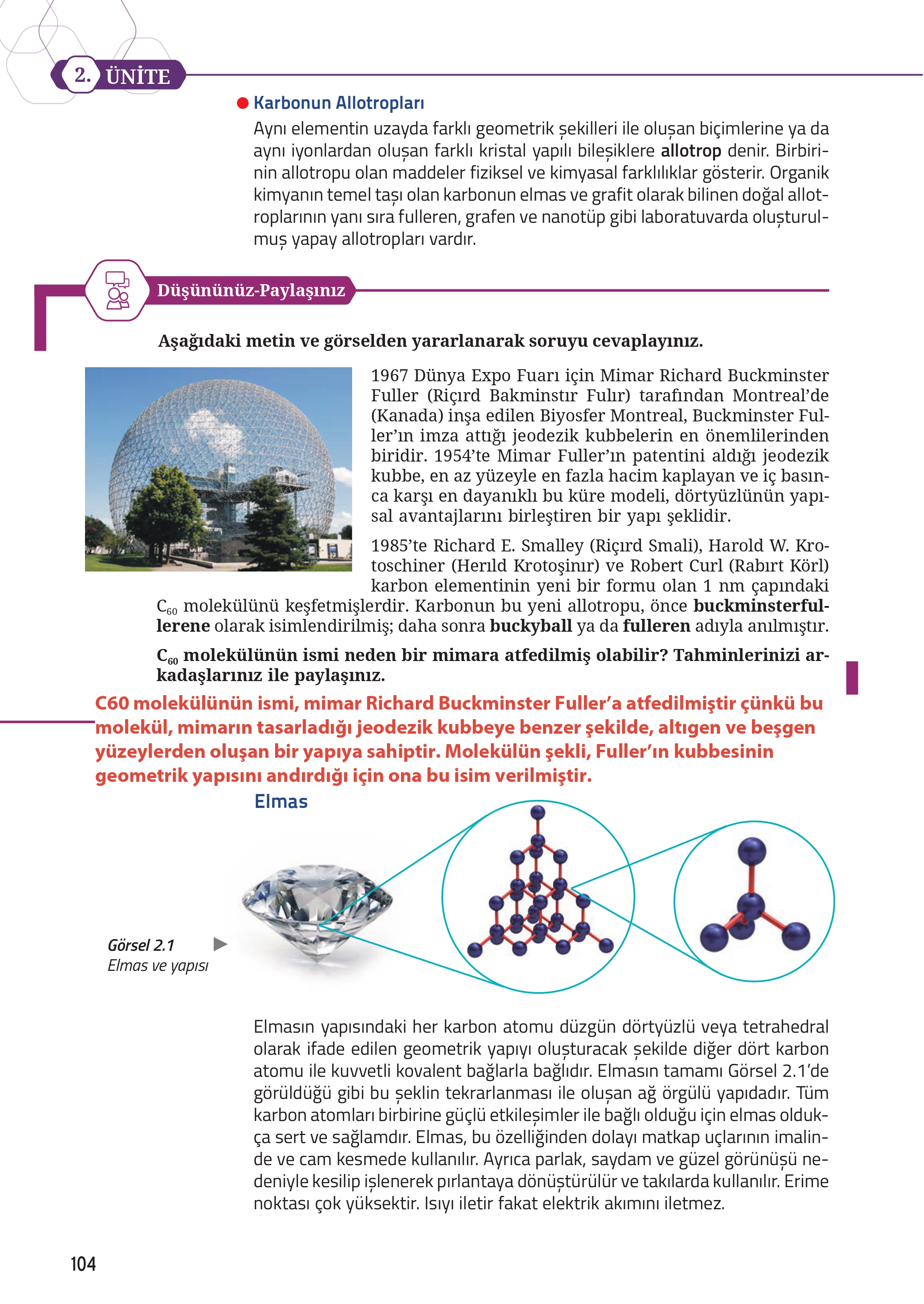 12. Sınıf Meb Yayınları Fen Lisesi Kimya Ders Kitabı Sayfa 104 Cevapları