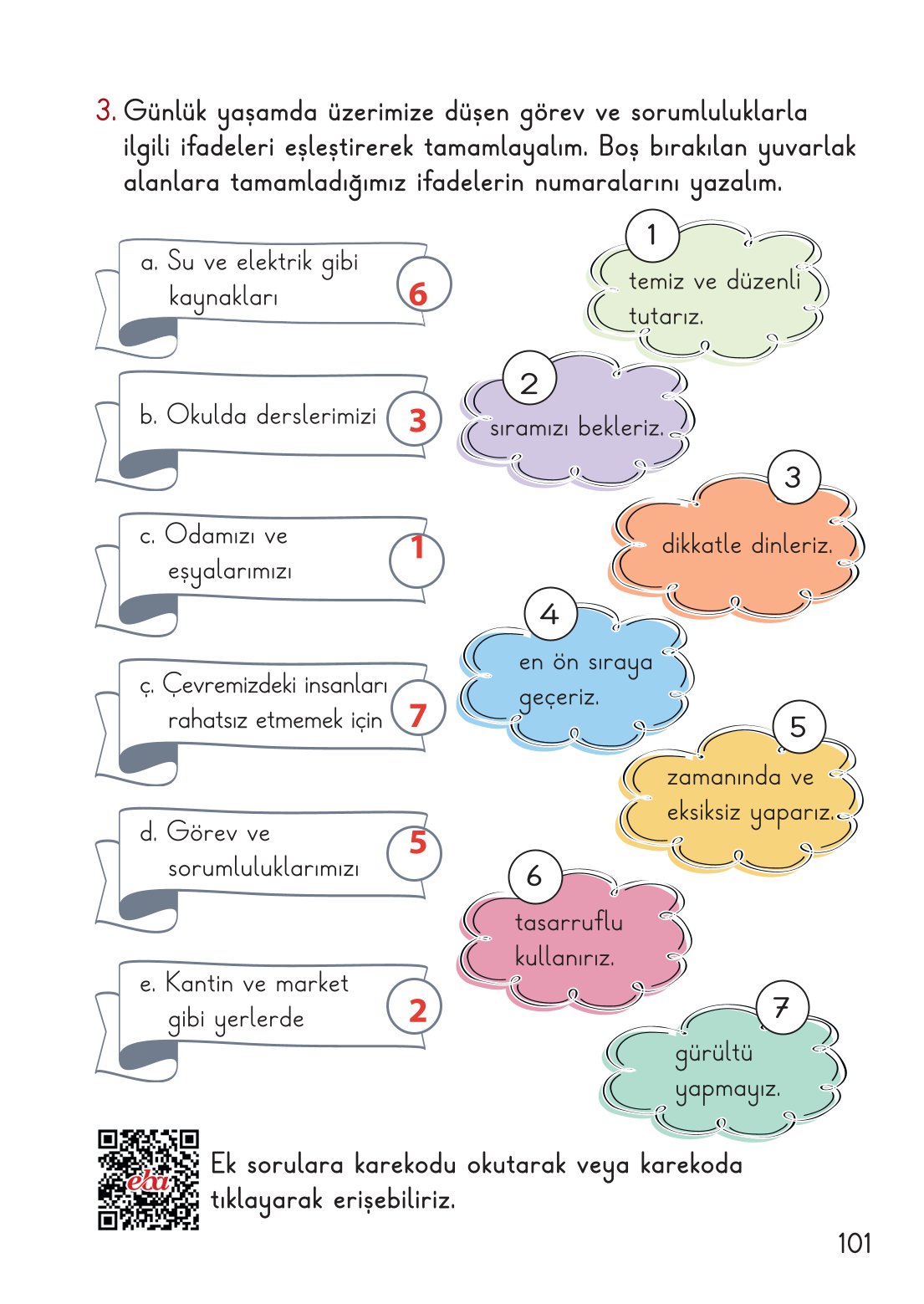 2. Sınıf Meb Yayınları Hayat Bilgisi 1. Kitap Ders Kitabı Sayfa 102 Cevapları