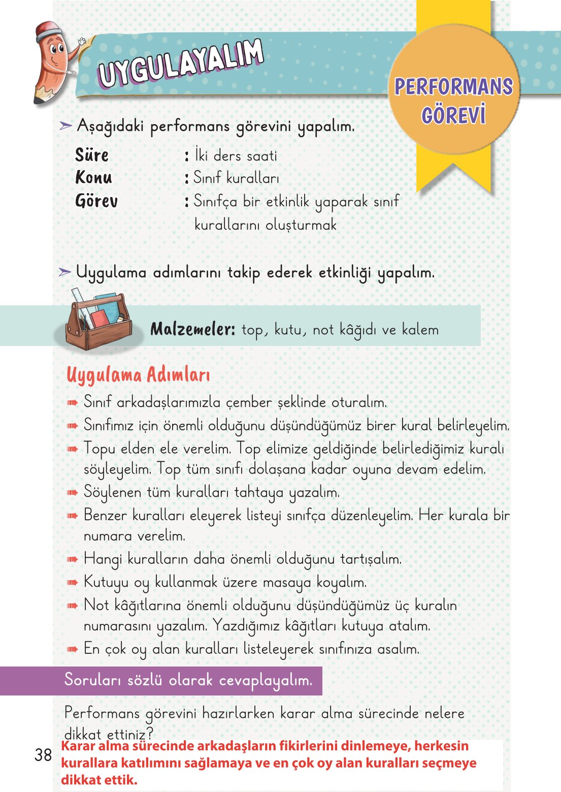 2. Sınıf Meb Yayınları Hayat Bilgisi 1. Kitap Ders Kitabı Sayfa 39 Cevapları