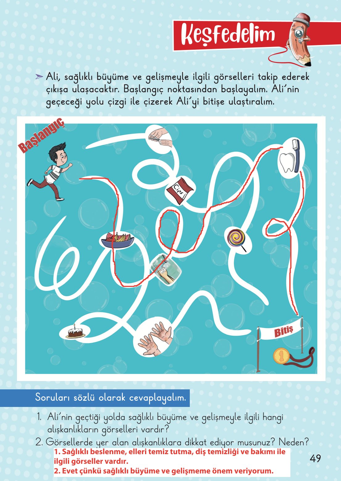 2. Sınıf Meb Yayınları Hayat Bilgisi 1. Kitap Ders Kitabı Sayfa 50 Cevapları