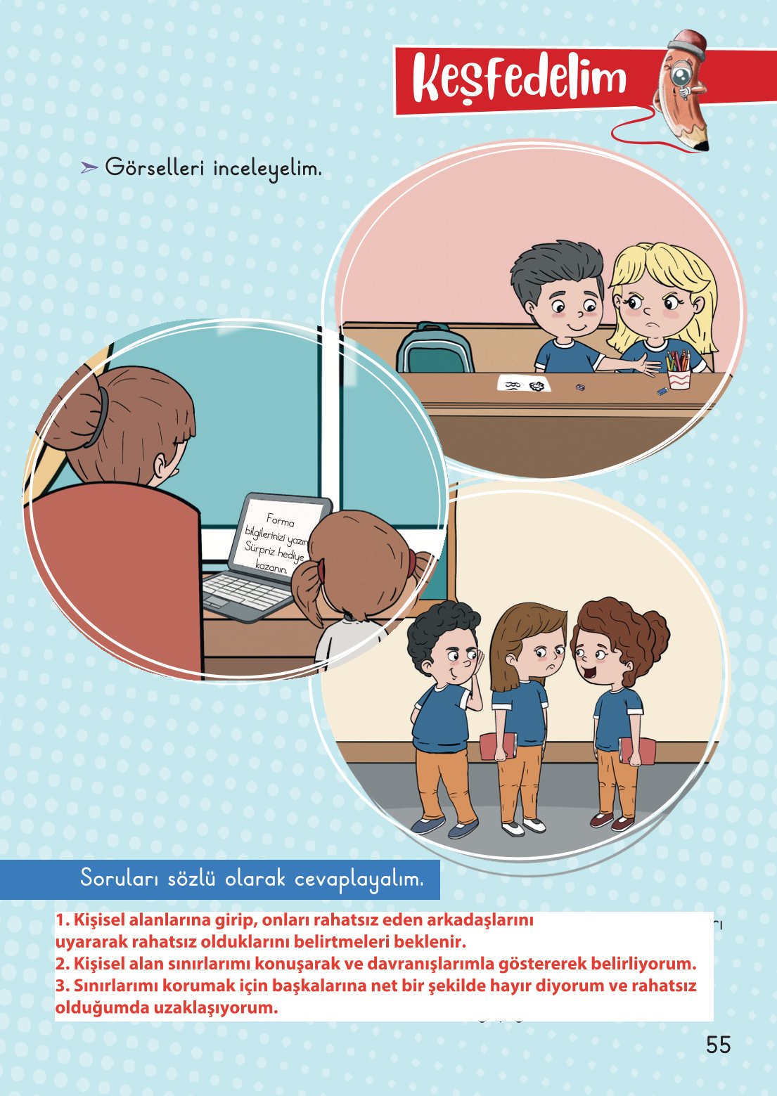 2. Sınıf Meb Yayınları Hayat Bilgisi 1. Kitap Ders Kitabı Sayfa 56 Cevapları