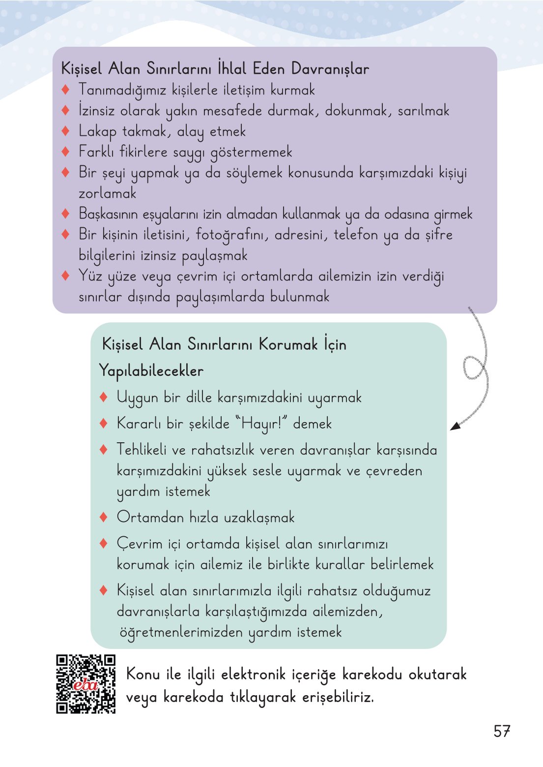 2. Sınıf Meb Yayınları Hayat Bilgisi 1. Kitap Ders Kitabı Sayfa 58 Cevapları