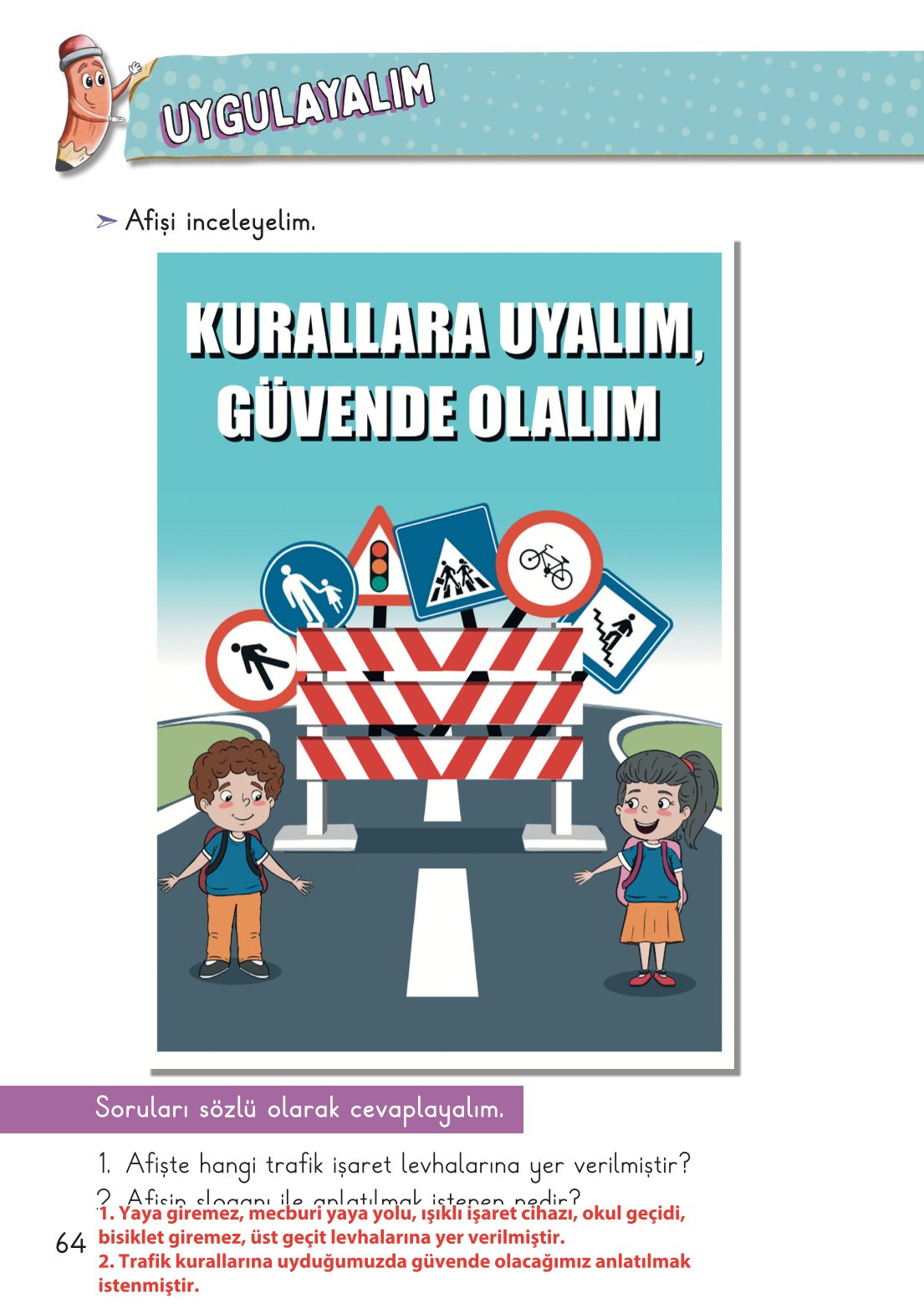 2. Sınıf Meb Yayınları Hayat Bilgisi 1. Kitap Ders Kitabı Sayfa 65 Cevapları