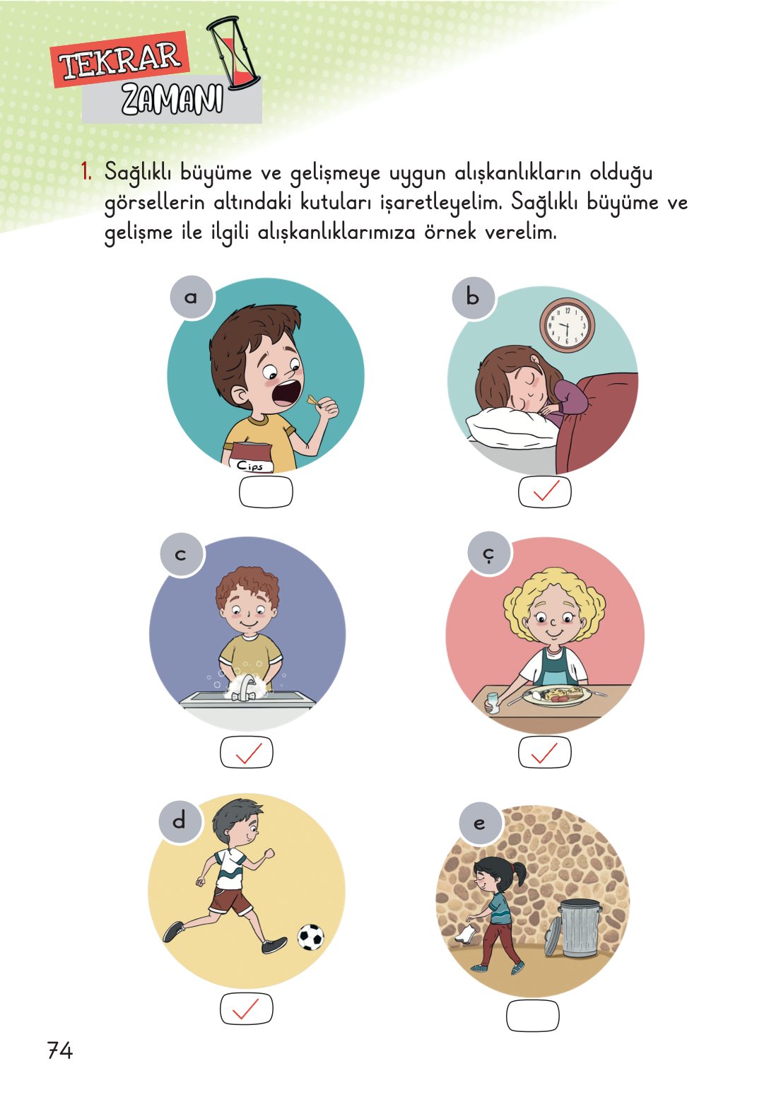 2. Sınıf Meb Yayınları Hayat Bilgisi 1. Kitap Ders Kitabı Sayfa 75 Cevapları