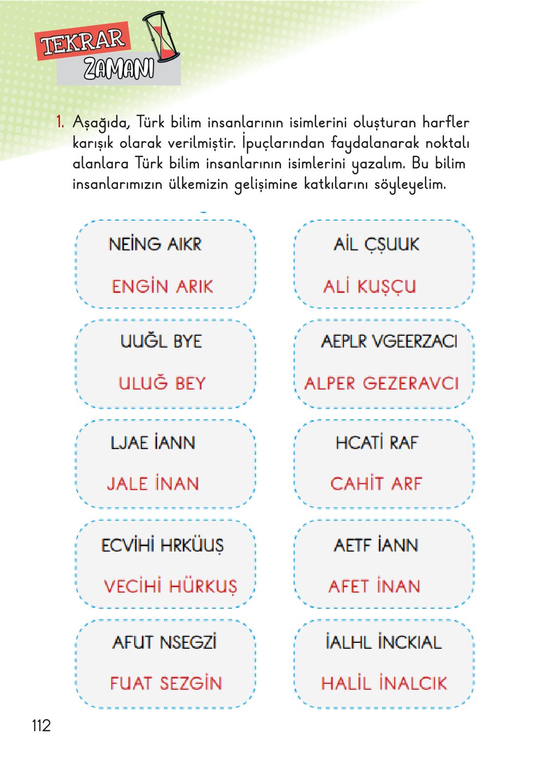 2. Sınıf Meb Yayınları Hayat Bilgisi 2. Kitap Ders Kitabı Sayfa 113 Cevapları