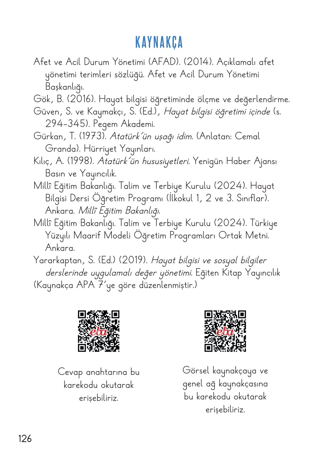 2. Sınıf Meb Yayınları Hayat Bilgisi 2. Kitap Ders Kitabı Sayfa 127 Cevapları