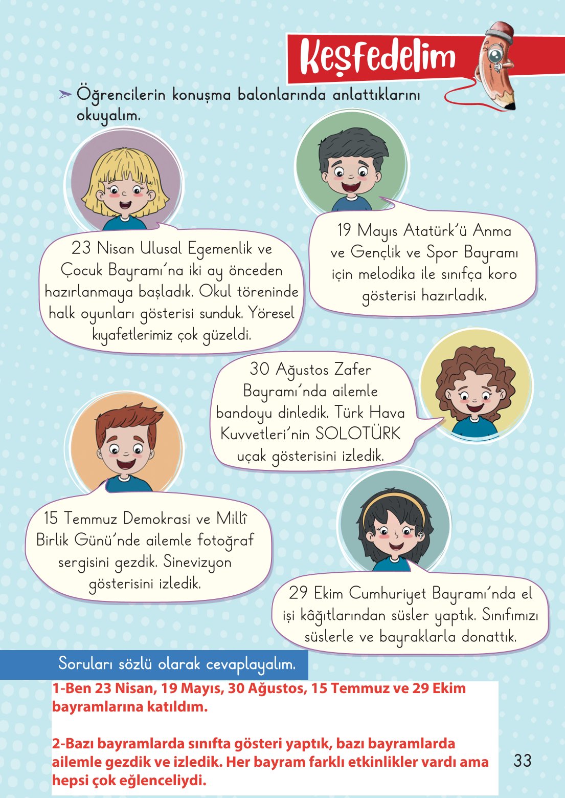 2. Sınıf Meb Yayınları Hayat Bilgisi 2. Kitap Ders Kitabı Sayfa 34 Cevapları