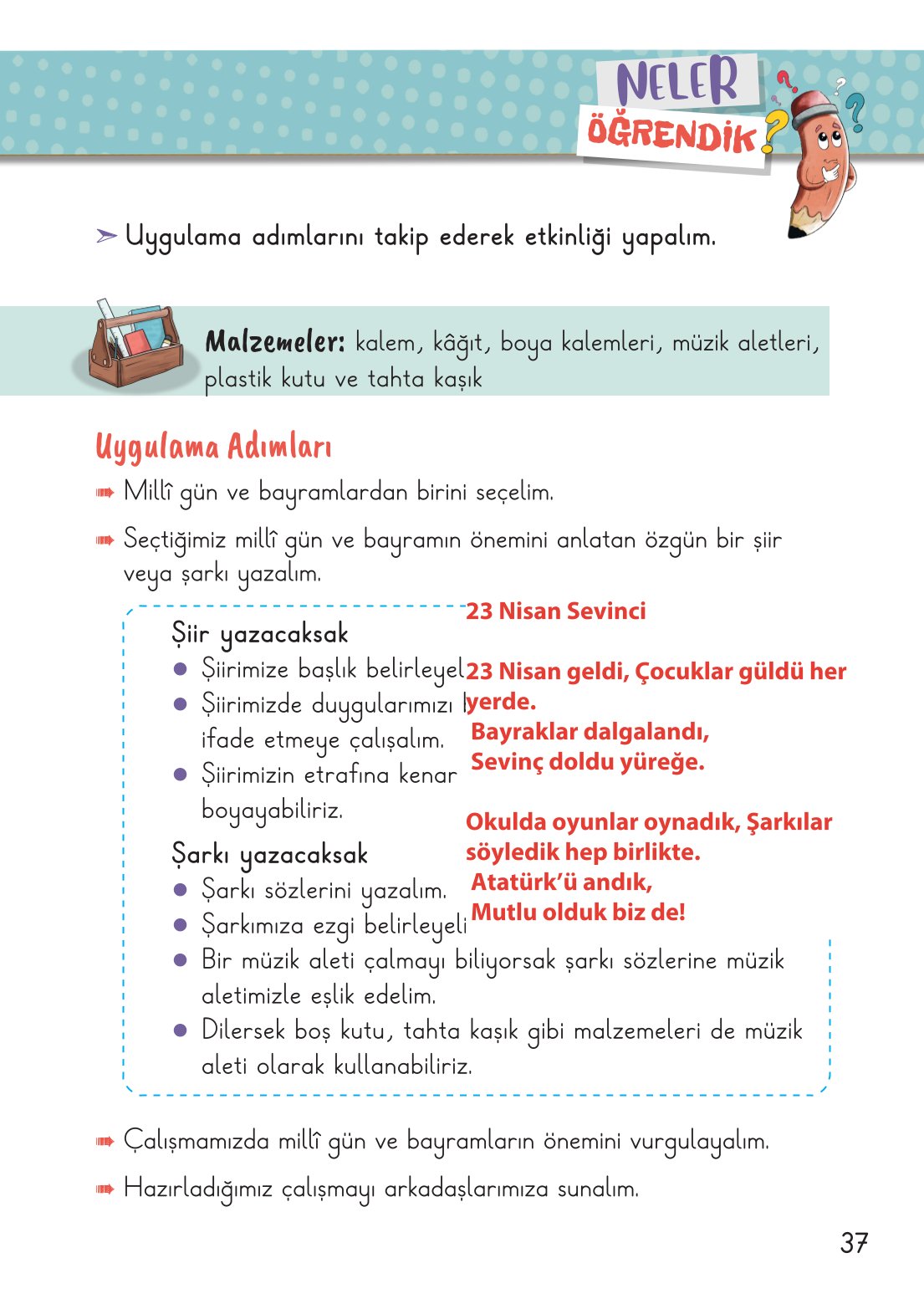 2. Sınıf Meb Yayınları Hayat Bilgisi 2. Kitap Ders Kitabı Sayfa 38 Cevapları