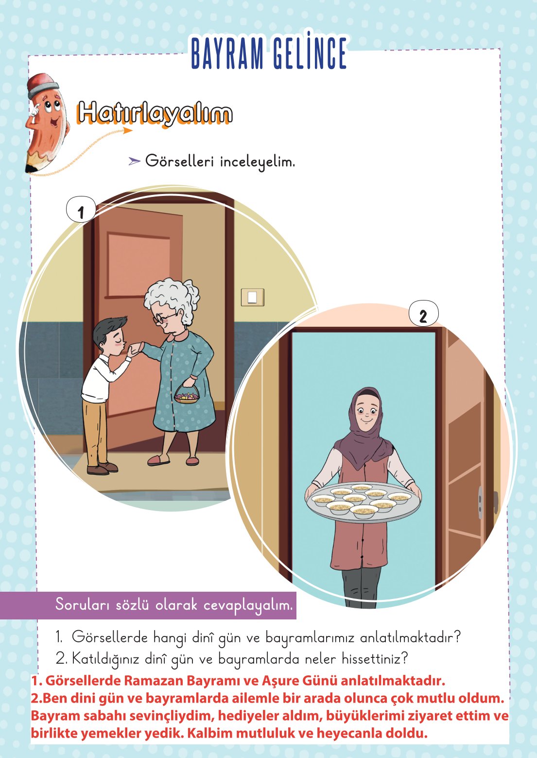 2. Sınıf Meb Yayınları Hayat Bilgisi 2. Kitap Ders Kitabı Sayfa 39 Cevapları