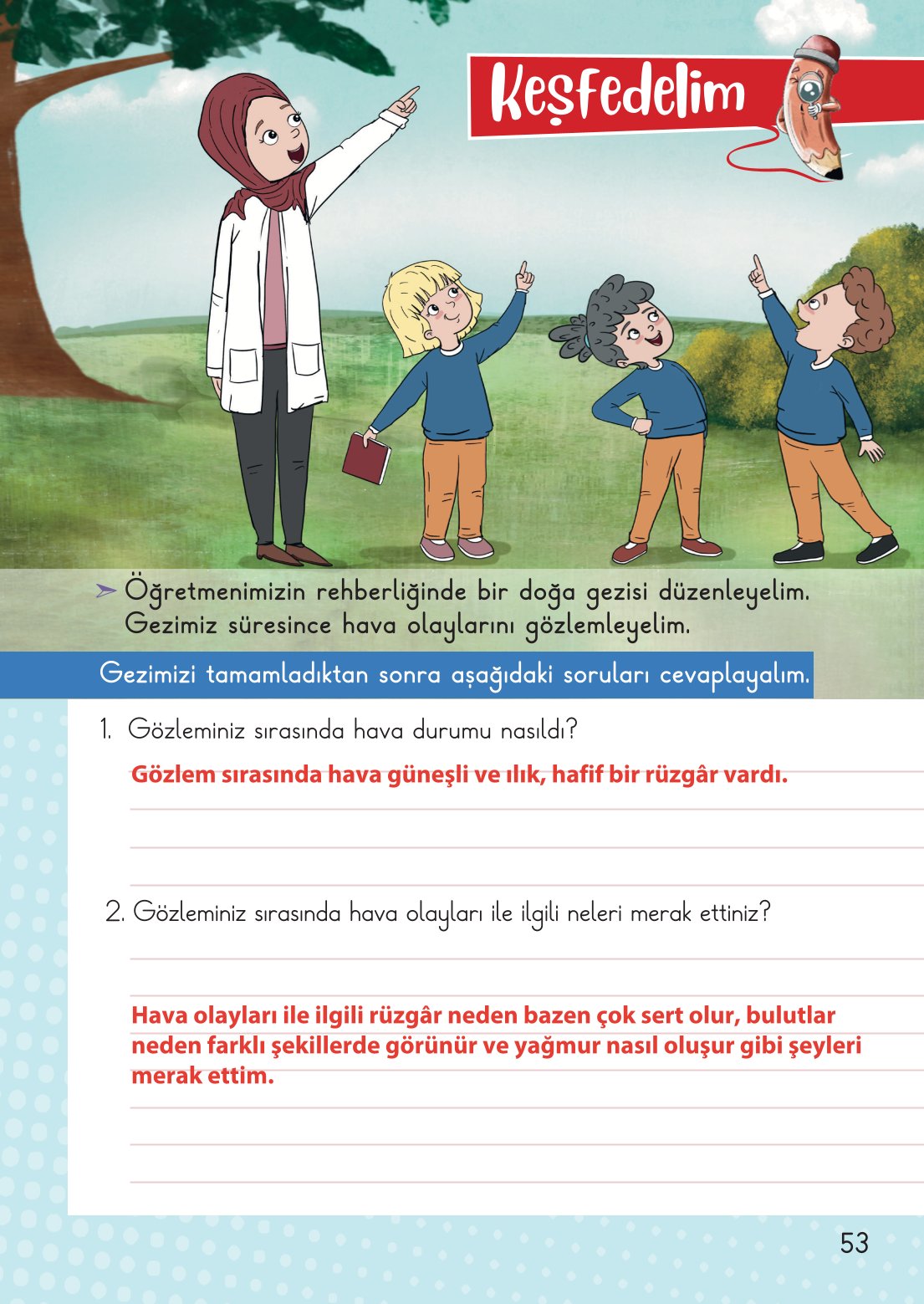 2. Sınıf Meb Yayınları Hayat Bilgisi 2. Kitap Ders Kitabı Sayfa 54 Cevapları