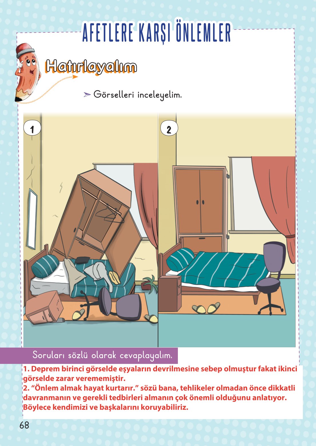 2. Sınıf Meb Yayınları Hayat Bilgisi 2. Kitap Ders Kitabı Sayfa 69 Cevapları