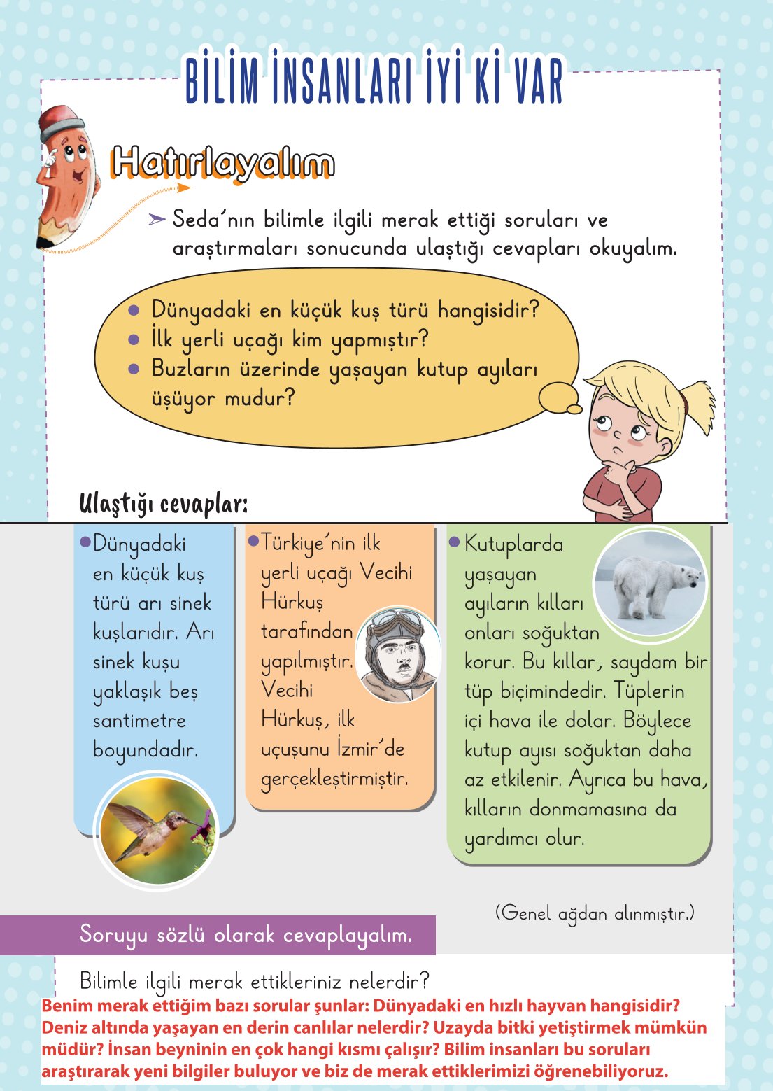 2. Sınıf Meb Yayınları Hayat Bilgisi 2. Kitap Ders Kitabı Sayfa 93 Cevapları