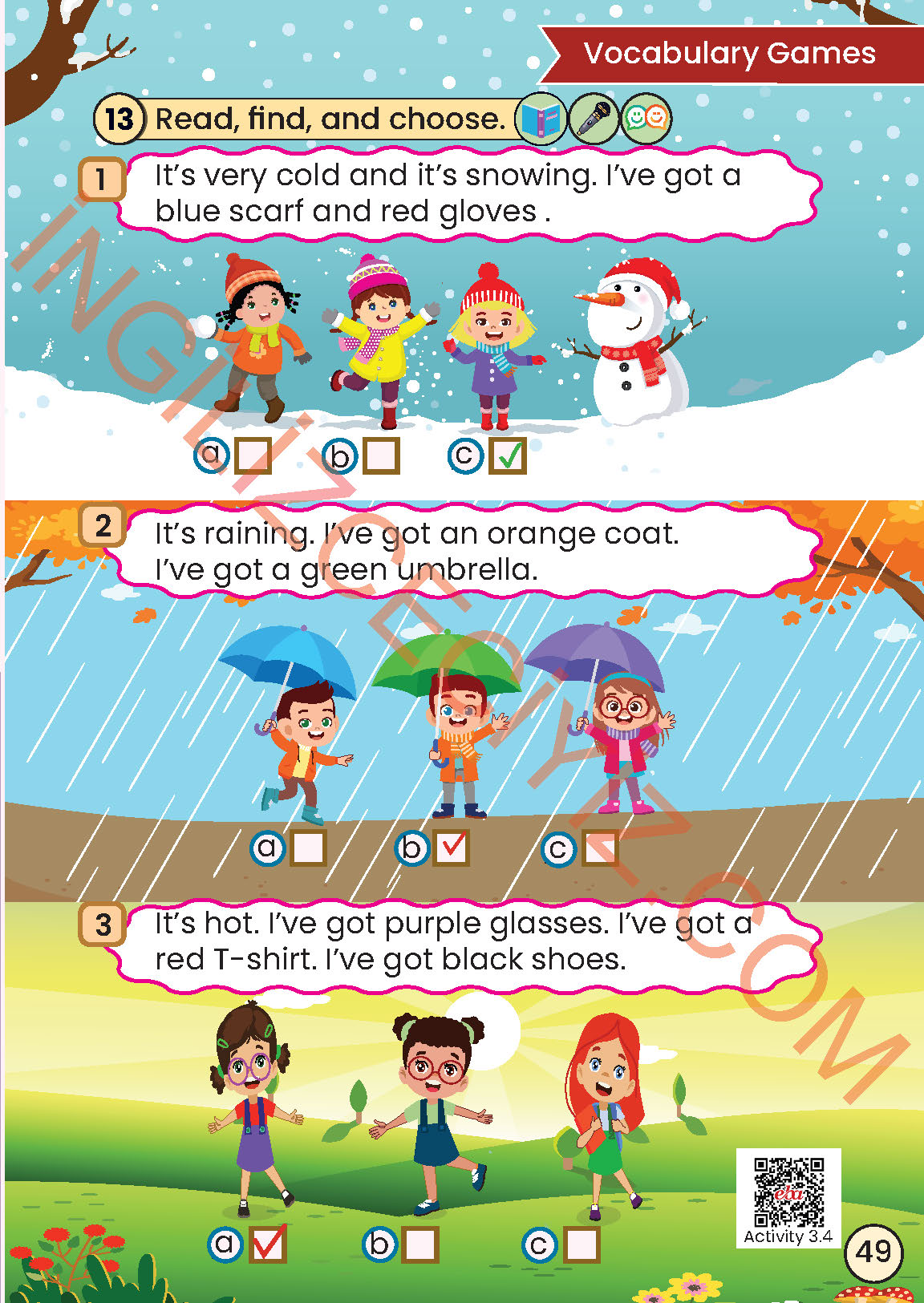 2. Sınıf Meb Yayınları İngilizce Ders Kitabı Sayfa 49 Cevapları