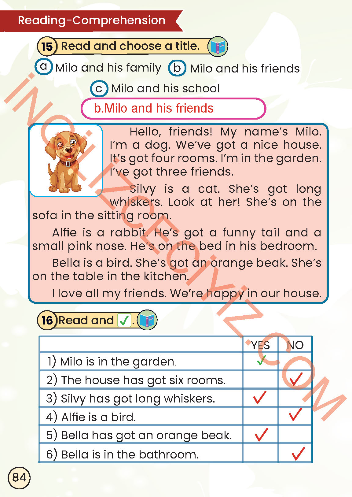 2. Sınıf Meb Yayınları İngilizce Ders Kitabı Sayfa 84 Cevapları