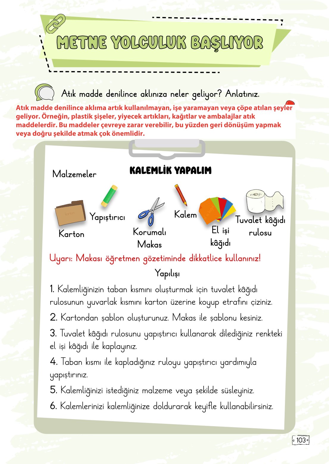 2. Sınıf Meb Yayınları Türkçe Ders Kitabı Sayfa 103 Cevapları