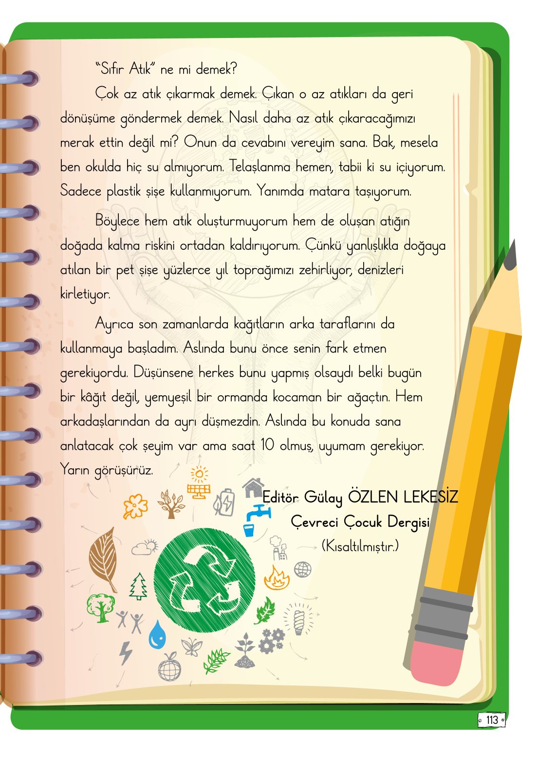 2. Sınıf Meb Yayınları Türkçe Ders Kitabı Sayfa 113 Cevapları