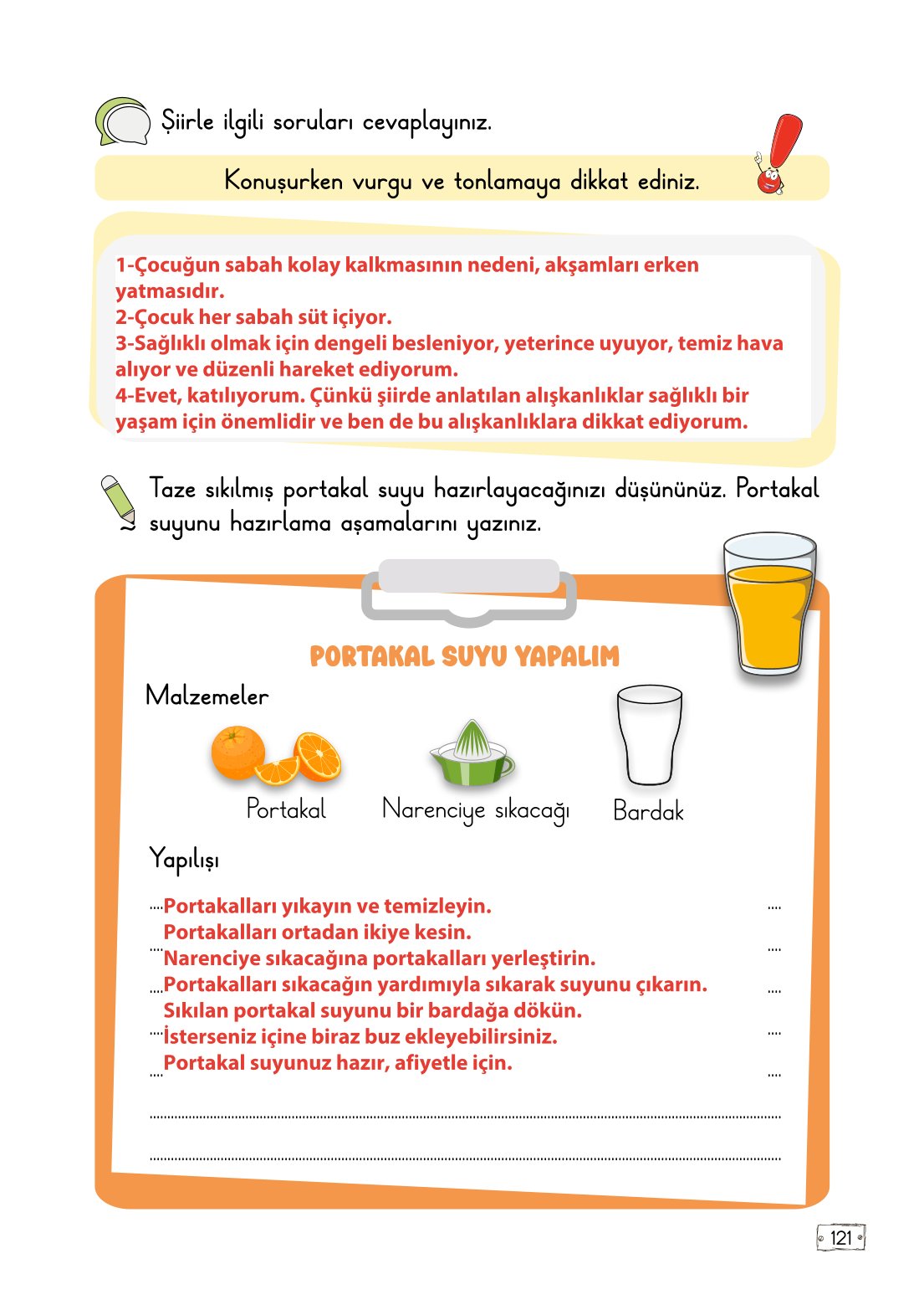 2. Sınıf Meb Yayınları Türkçe Ders Kitabı Sayfa 121 Cevapları