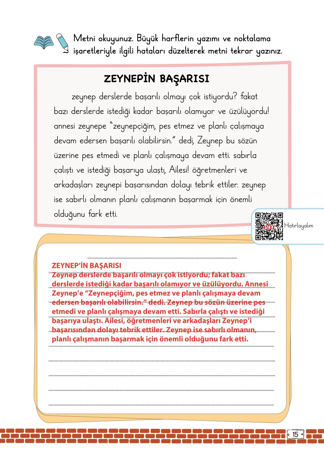 2. Sınıf Meb Yayınları Türkçe Ders Kitabı Sayfa 15 Cevapları