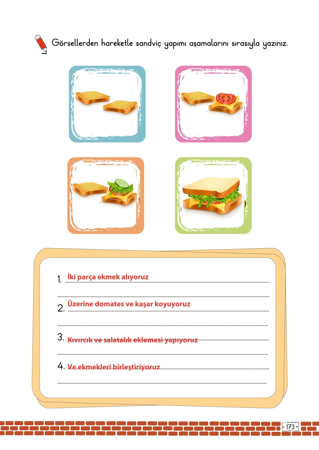 2. Sınıf Meb Yayınları Türkçe Ders Kitabı Sayfa 173 Cevapları