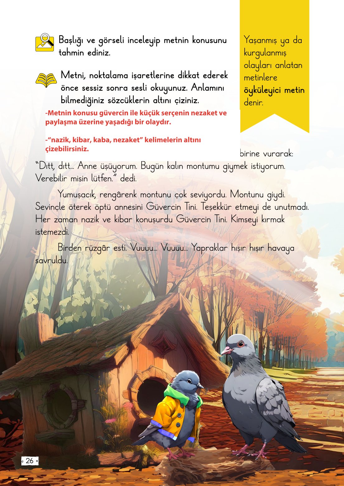 2. Sınıf Meb Yayınları Türkçe Ders Kitabı Sayfa 26 Cevapları