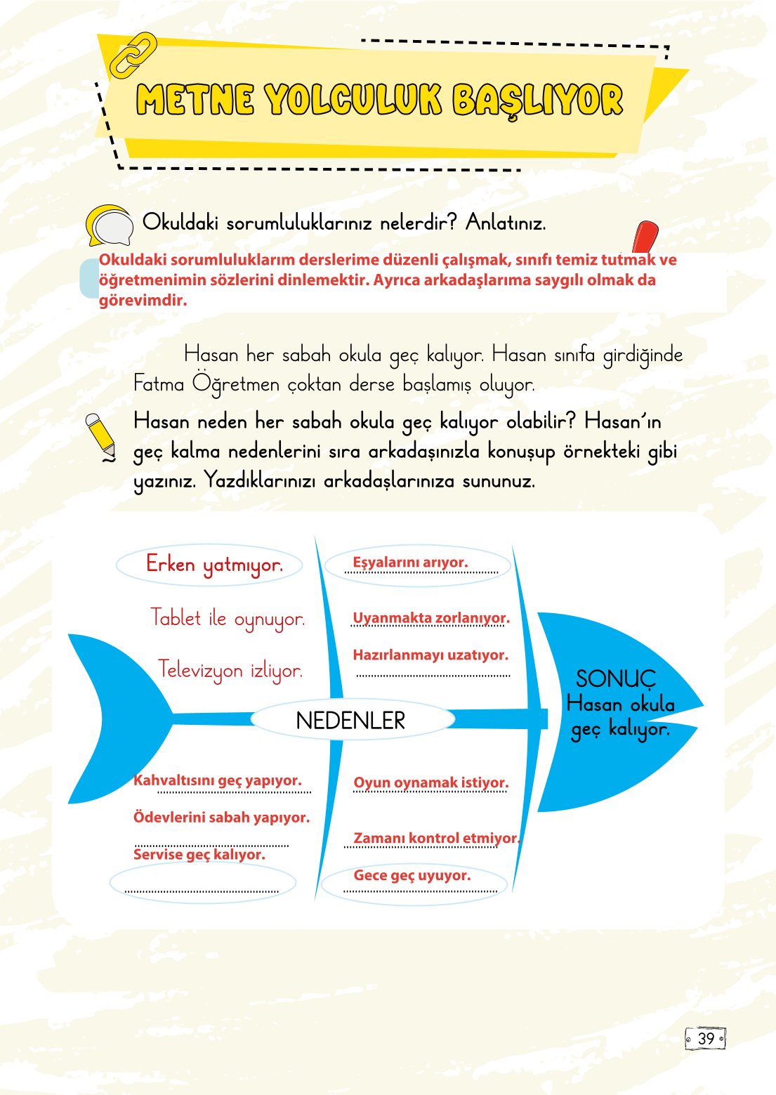 2. Sınıf Meb Yayınları Türkçe Ders Kitabı Sayfa 39 Cevapları