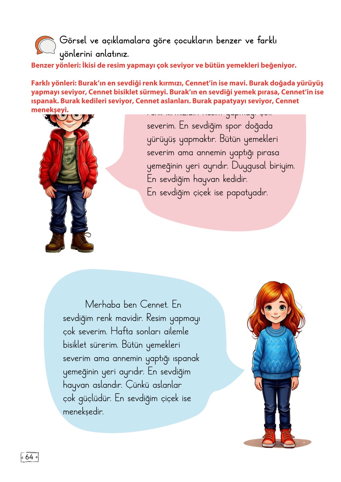 2. Sınıf Meb Yayınları Türkçe Ders Kitabı Sayfa 64 Cevapları
