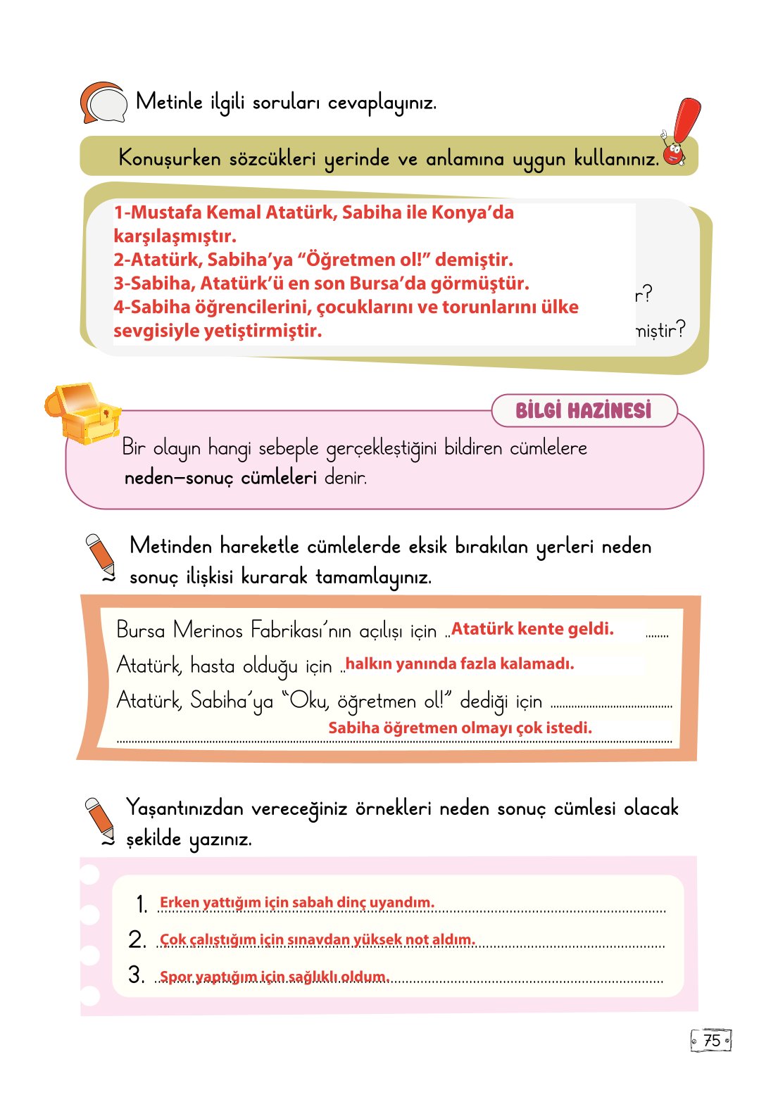 2. Sınıf Meb Yayınları Türkçe Ders Kitabı Sayfa 75 Cevapları