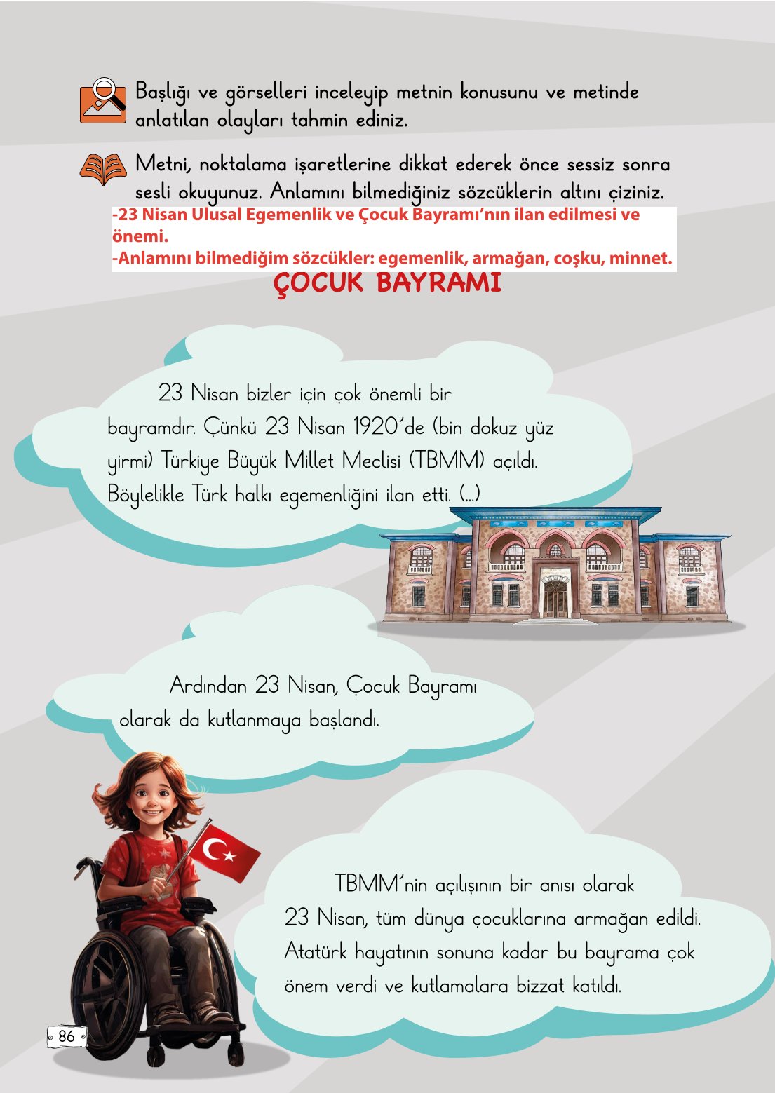 2. Sınıf Meb Yayınları Türkçe Ders Kitabı Sayfa 86 Cevapları
