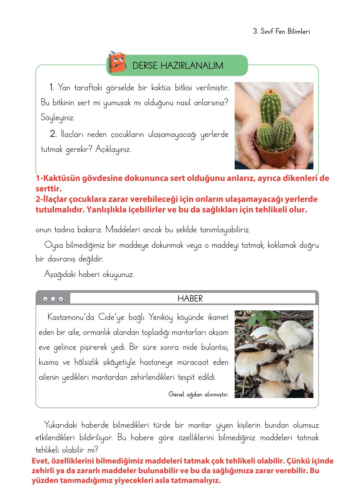 3. Sınıf Cem Yayınları Fen Bilimleri Ders Kitabı Sayfa 111 Cevapları