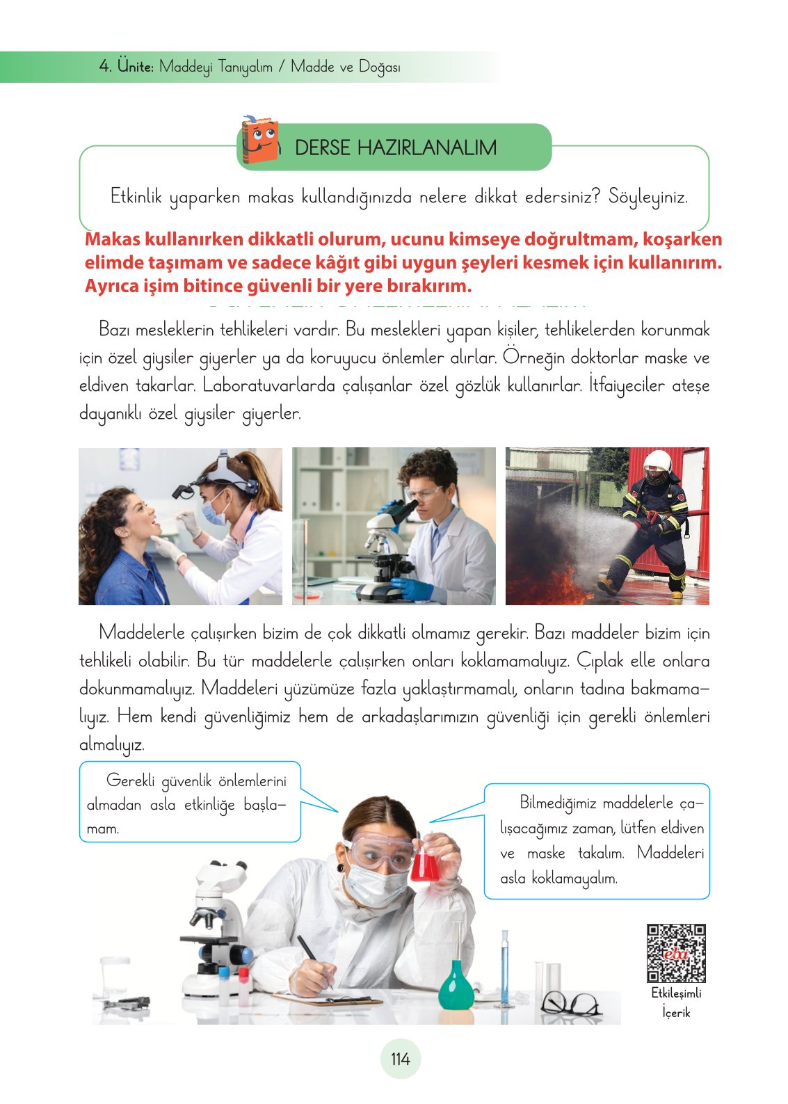 3. Sınıf Cem Yayınları Fen Bilimleri Ders Kitabı Sayfa 114 Cevapları