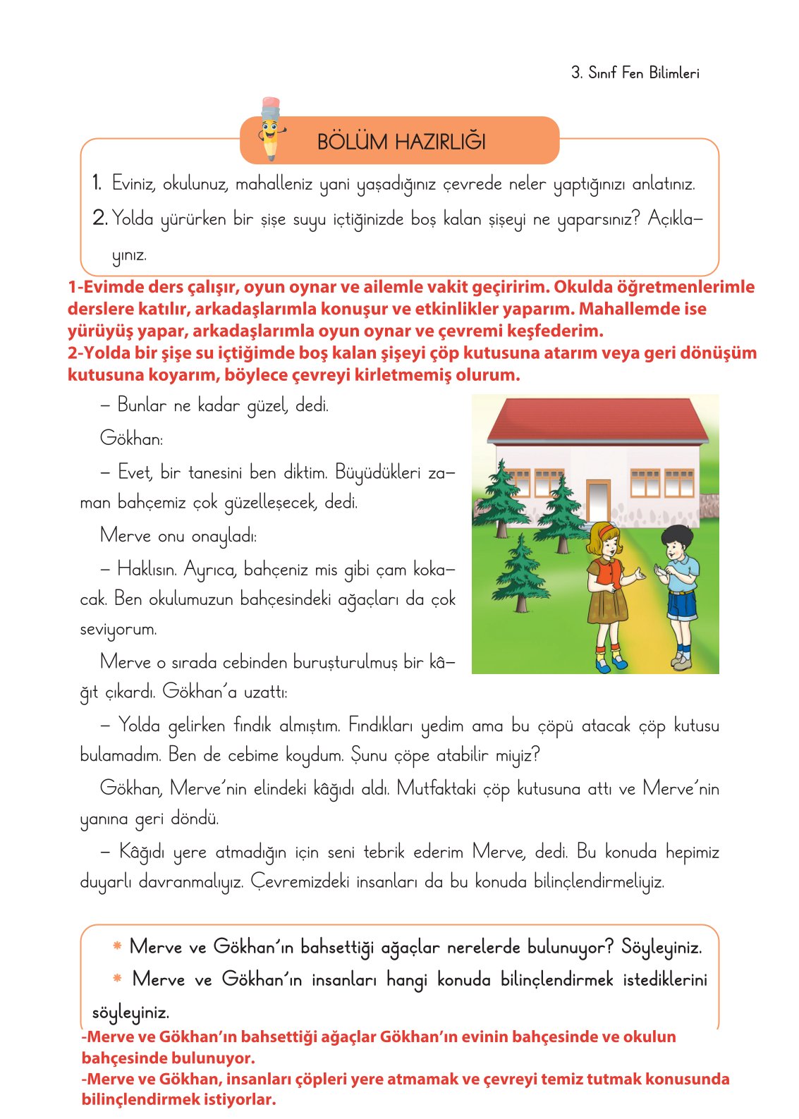 3. Sınıf Cem Yayınları Fen Bilimleri Ders Kitabı Sayfa 191 Cevapları