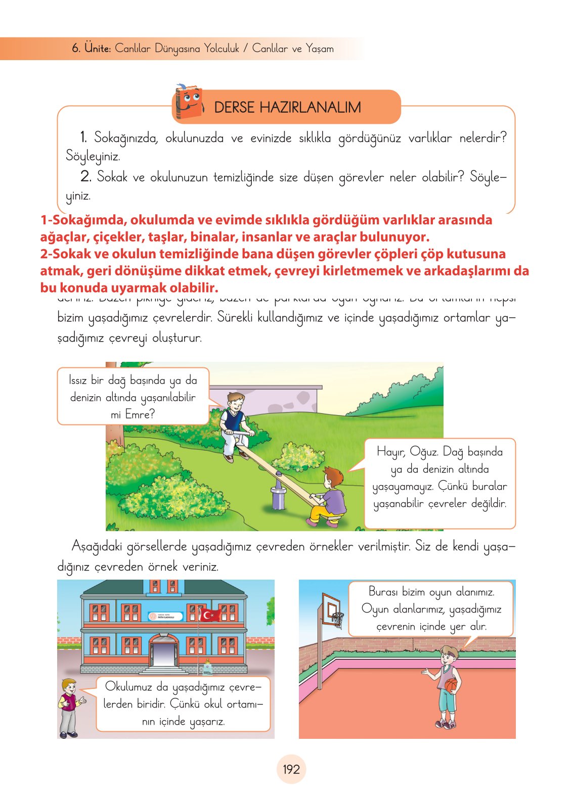 3. Sınıf Cem Yayınları Fen Bilimleri Ders Kitabı Sayfa 192 Cevapları