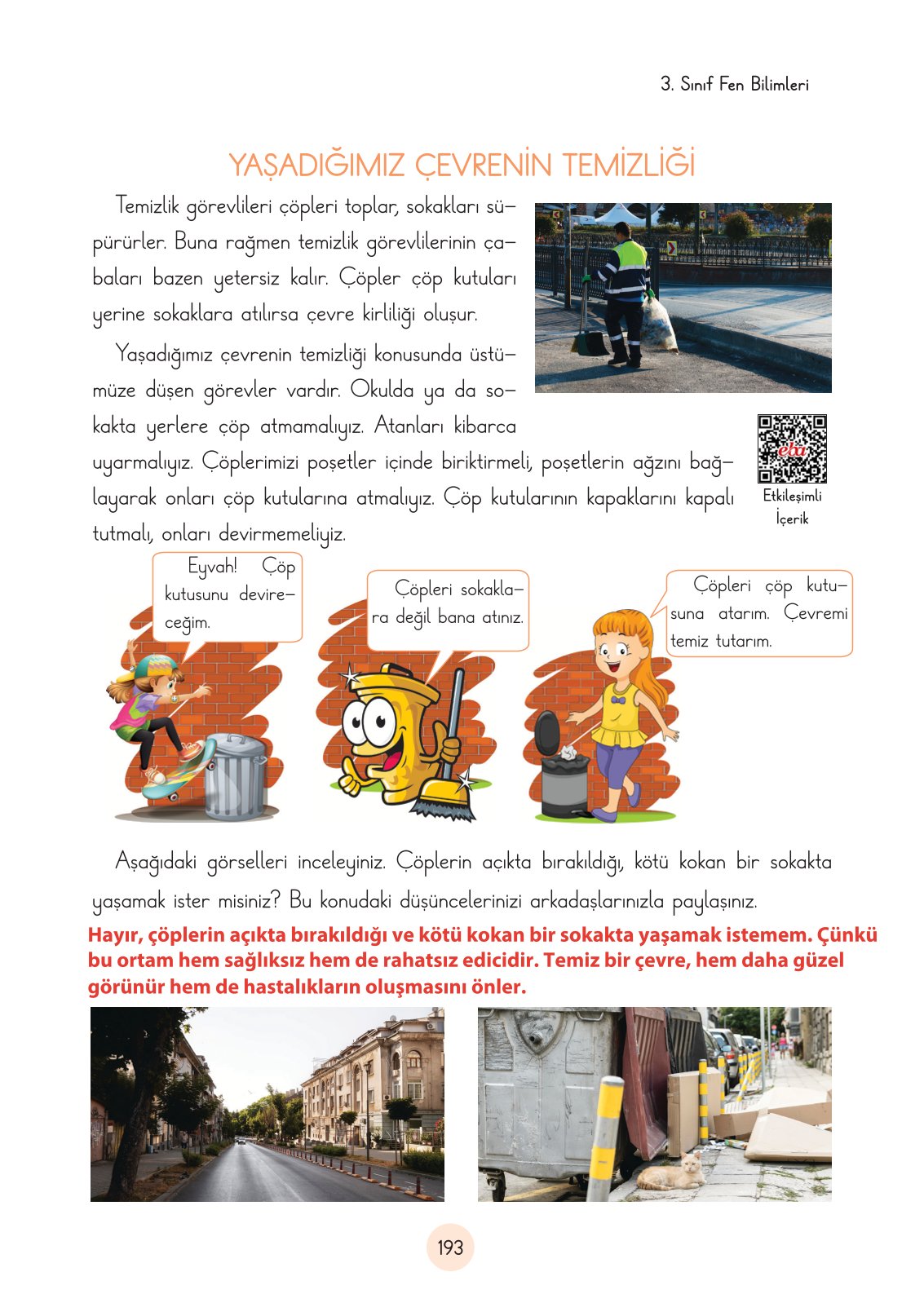 3. Sınıf Cem Yayınları Fen Bilimleri Ders Kitabı Sayfa 193 Cevapları