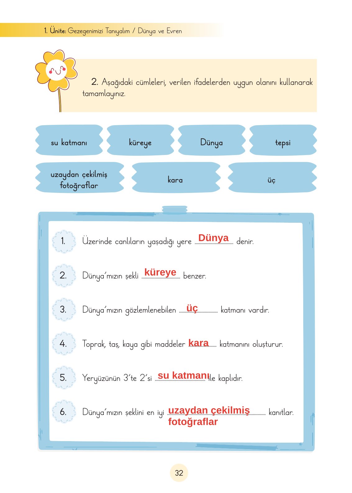 3. Sınıf Cem Yayınları Fen Bilimleri Ders Kitabı Sayfa 32 Cevapları